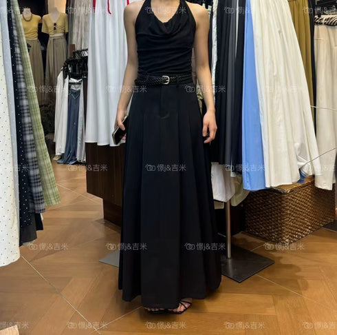 Women High Quality Pleated Long Skirts
